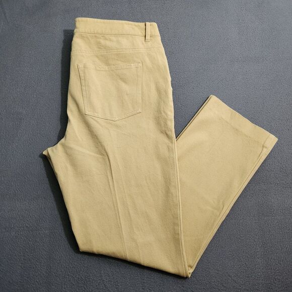 Lauren Ralph Lauren Women 14 Tan Mid Rise Straight Leg Khaki Pants - Picture 2 of 11